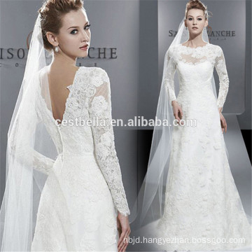 Long Sleeve Sweetheart with Low Back Lace Applique Mermaid Bride Dress White Fishtail Wedding Dresses